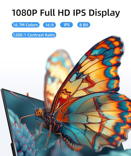 Portable Monitor 15.6 Inch FHD IPS USB C Laptop Screen Extender Q4122