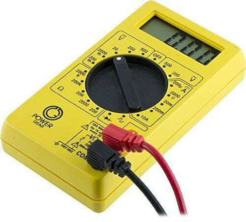 Power Gear Digital Multimeter 17 Range 6-Function Yellow I384004