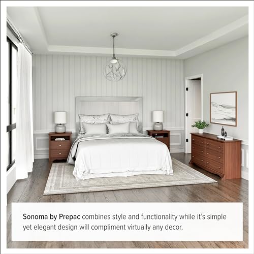 Prepac Rustic Ridge Farmhouse 6-Drawer Double Dresser, Brown X6434