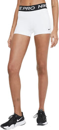 Nike Womens Pro 3 Inch Compression Shorts (White, X-Large)