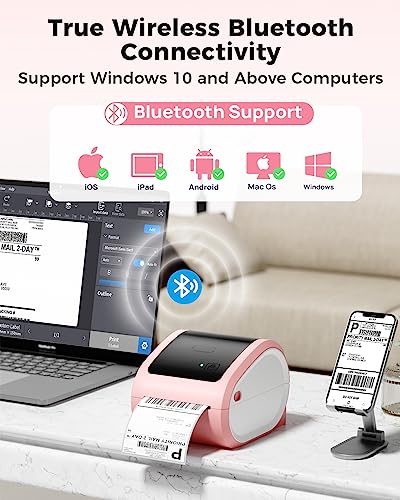 COLORWING D520 Bluetooth Thermal Label Printer 4x6 for Small Business T4517