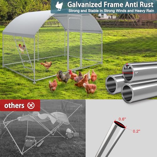 Large Metal Chicken Coop Walk-in with Anti-UV Cover for Outdoor Farm Use Z5246