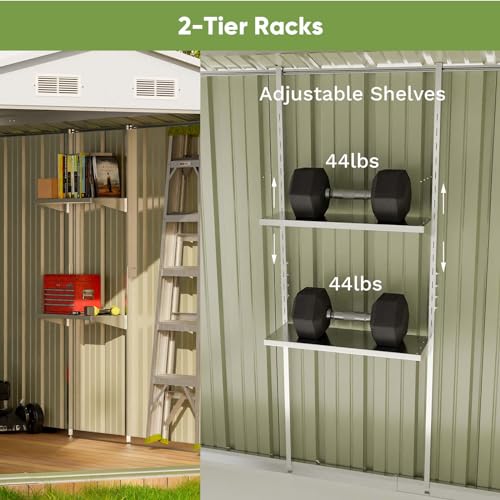 Patiowell 3 x 3 FT Outdoor Storage Shed with Sloping Roof, Grey F27529