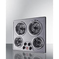 24" Wide 240V 4-Burner Coil Cooktop