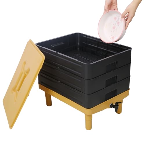 3 Tray Worm Composter, Indoor & Outdoor Worm Farm Kit, 65L L2553
