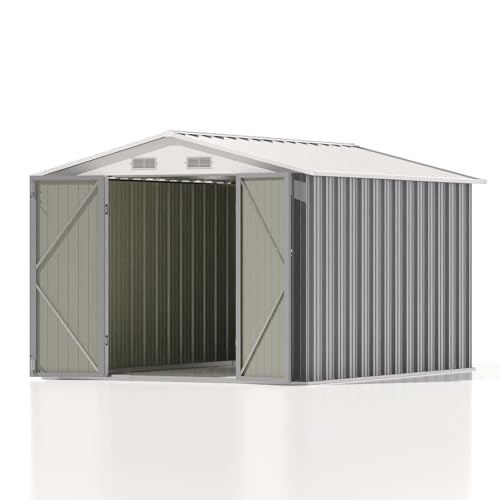 Patiowell 3 x 3 FT Outdoor Storage Shed with Sloping Roof, Grey F27529