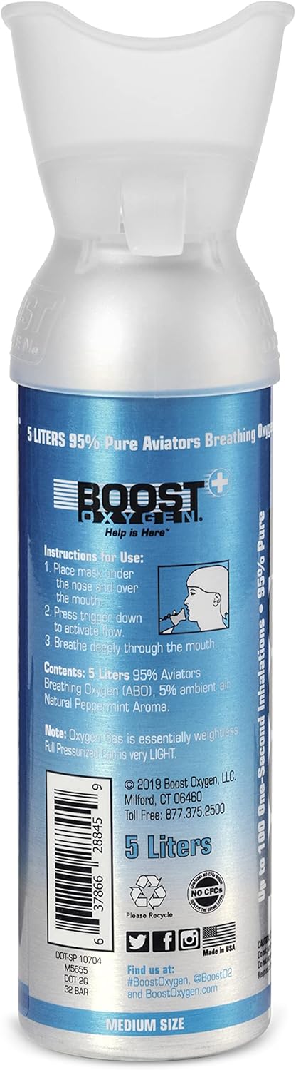 Boost Oxygen Supplemental Oxygen 5L Canister Peppermint Y808