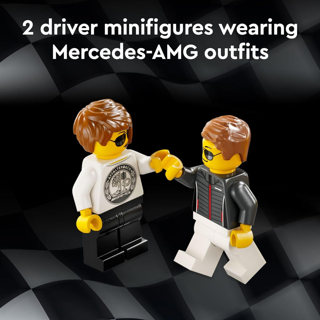 LEGO Speed Champions Mercedes-AMG G 63 & SL 63 F1 Toy Car Building Set, 2 Minifigures, Gift for Kids 76924 X918327