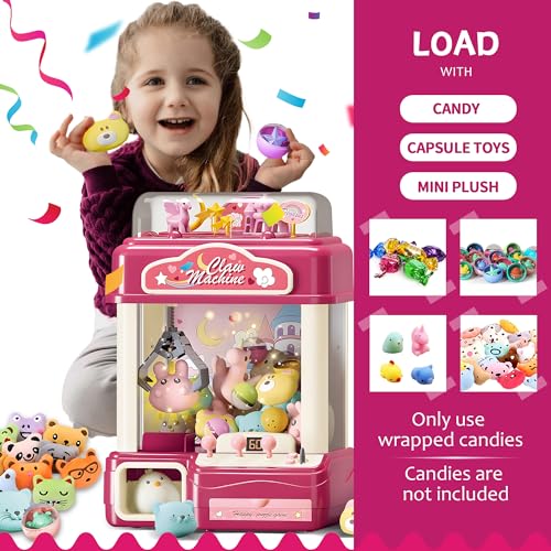 Claw Machine for Kids with Music Lights, USB Rechargeable, Ages 4-12 X2020