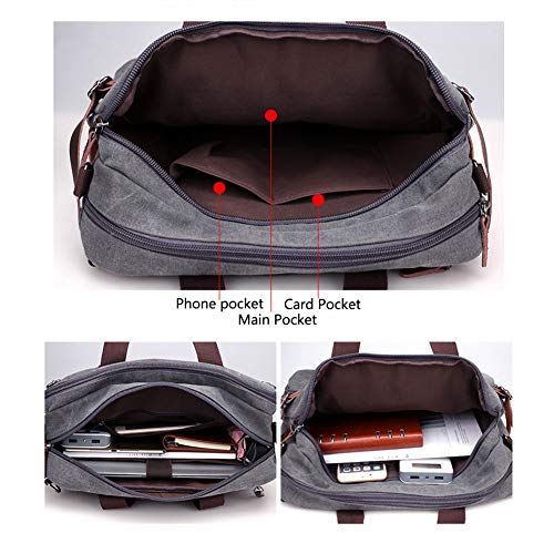 Vintage Canvas Laptop Messenger Bag for Men Fits 15.6 Inch T279