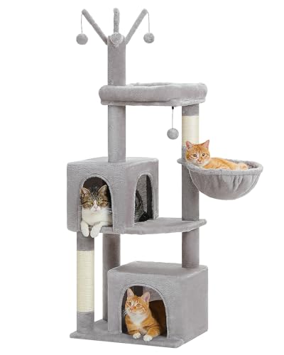 45-Inch Cat Tree with 2 Condos, Scratching Posts and Hammock F616