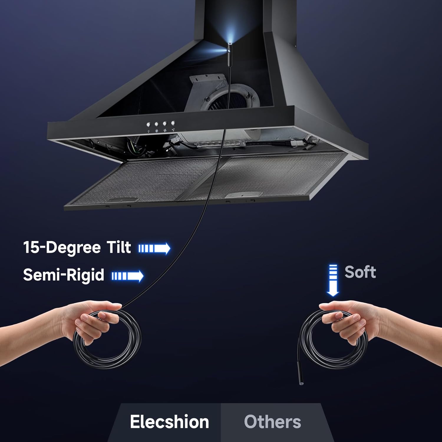 Endoscope Camera with Light, 1920P HD Borescope, IP67 Waterproof 16.5FT for iPhone iPad Android K19485