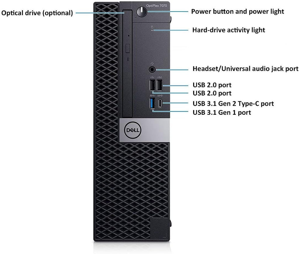 Dell OptiPlex 7070 SFF Desktop, i7-8700, 16GB RAM, 1TB SSD, Windows 11 Pro Q164797