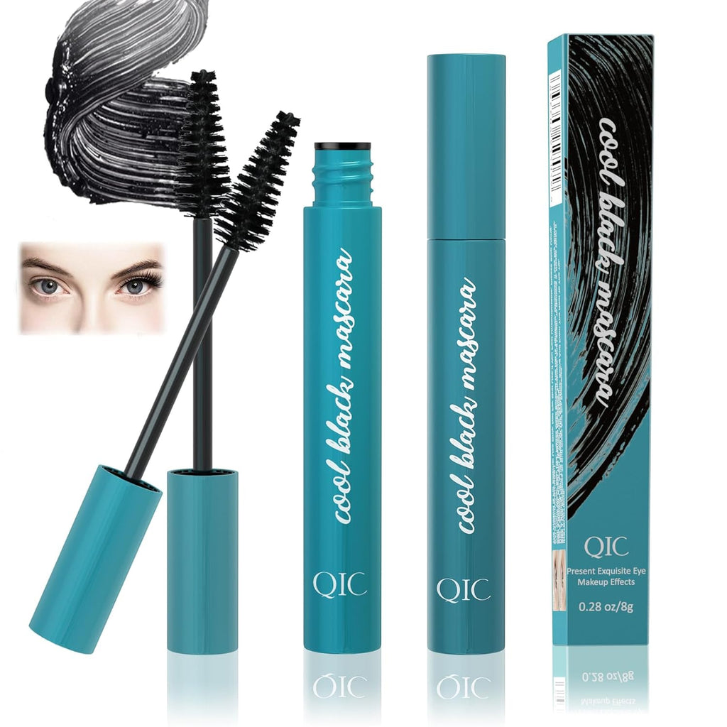 Mascara Liquid Lash Extension,Black Mascara for Natural Lengthening and Thickening Effect,Natural No Clumping Smudging Lasting All Day(Black 0.28 oz/8g) c
