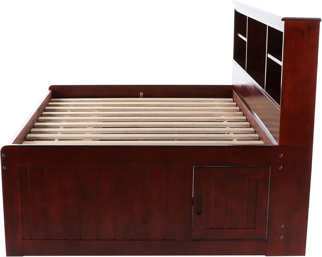 Discovery World Furniture Full Bookcase Daybed with 3 Drawers & Trundle Merlot G220