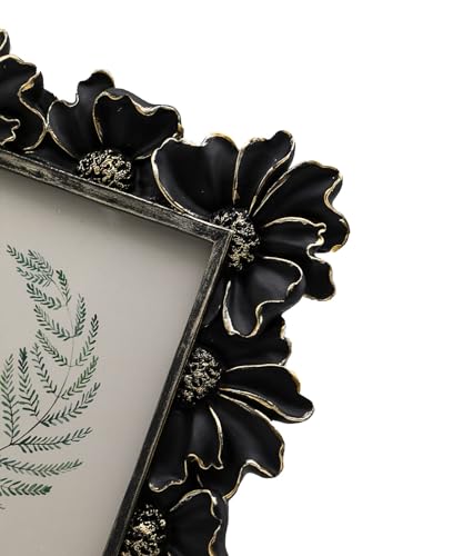 Vintage Picture Frame 8x10 Antique Black Ornate for Tabletop and Wall U180