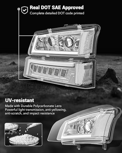 Z-OFFROAD LED Headlights Assembly with DRL for 2003-2006 Chevy Silverado Avalanche Y434052