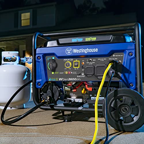 Westinghouse 4650W Dual Fuel Generator with Remote Start and Tent Cover B158
