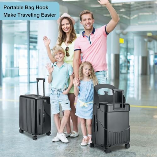Kids Ride-On Carry-On Luggage with Seat, 22 Inch, Black B6282