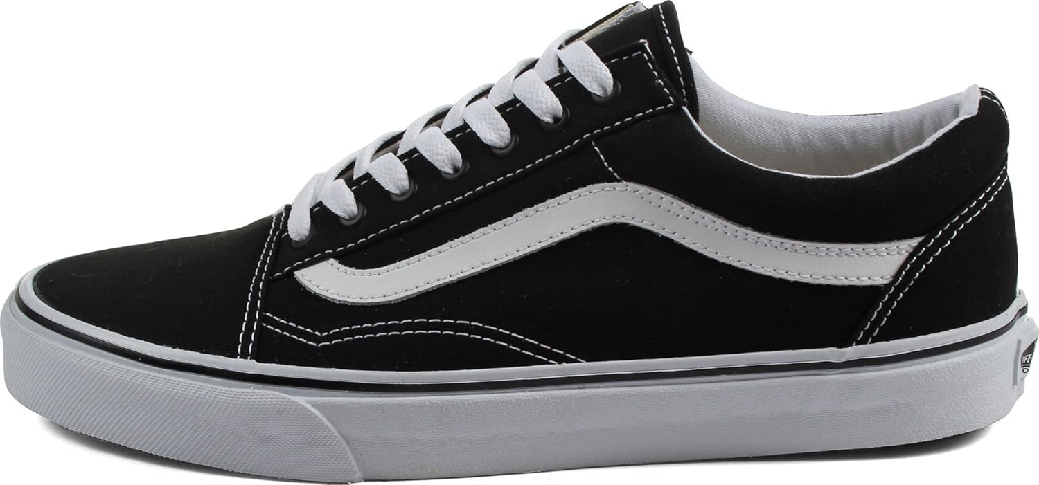 Vans Unisex Old Skool Classic Skate Shoes Black/White F922635