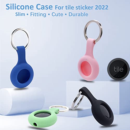 Silicone Case for Tile Sticker 2022 with Keychain, 4 Pack K166834