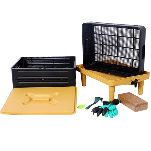 3 Tray Worm Composter, Indoor & Outdoor Worm Farm Kit, 65L L2553