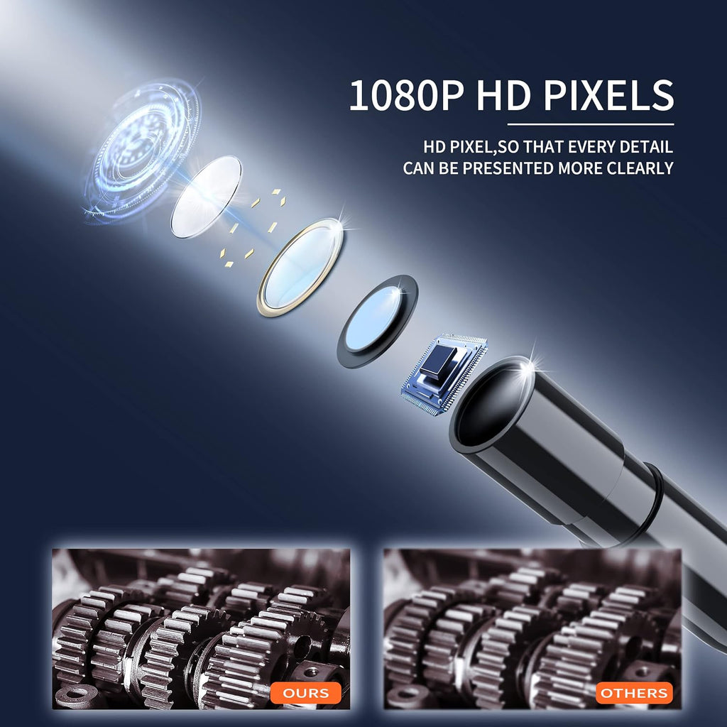 Daxiongmao Borescope 4.3" 1080HD Endoscope Camera IP67 Waterproof 16.5ft W1973