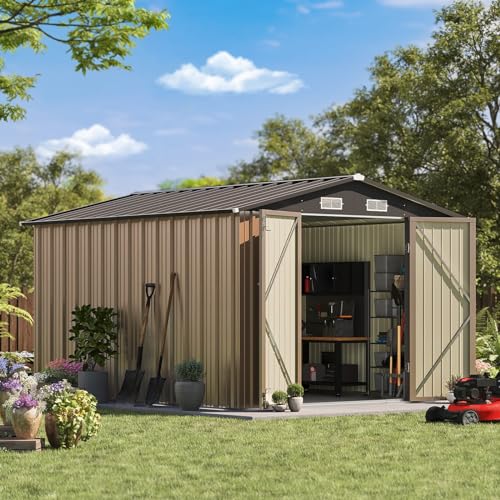 Patiowell 3 x 3 FT Outdoor Storage Shed with Sloping Roof, Grey F27529