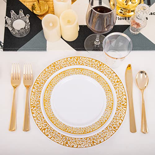 WELLIFE Silver Party Dinnerware Set for 50 Guests, Disposable A689948