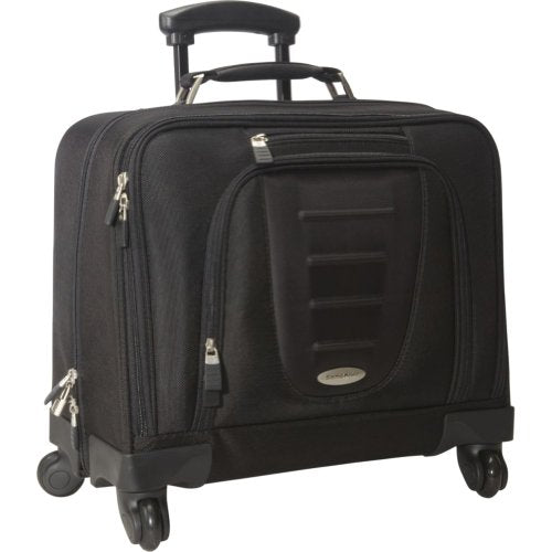Samsonite Mobile Office Spinner Wheeled Briefcase, telescoping handle, Black, One Size