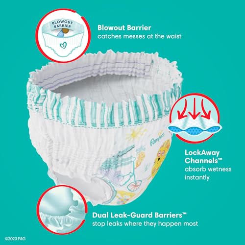 Pampers Cruisers 360 Diapers Size 4, 144 Count, Pull-On Disposable Baby Diapers W1675