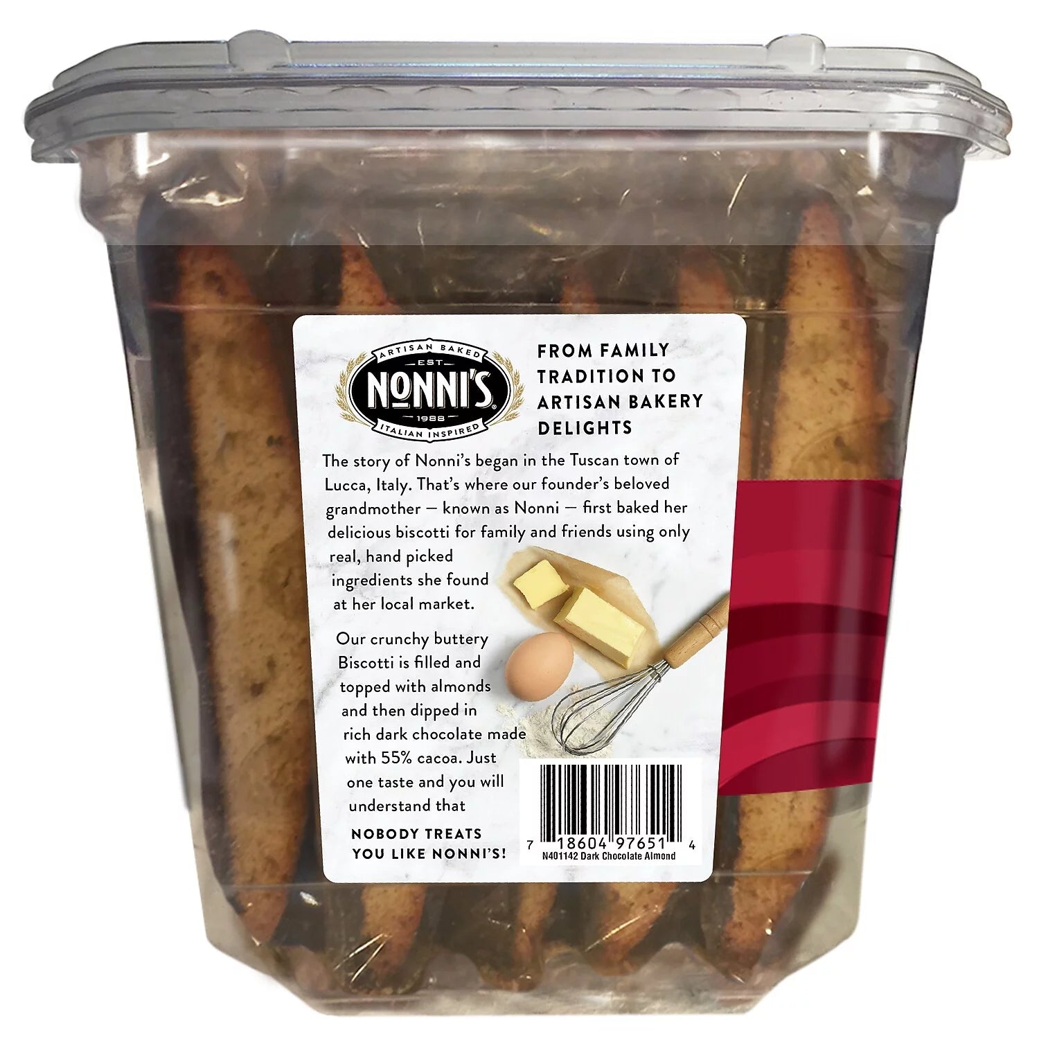 Dark Chocolate Almond Biscotti X196