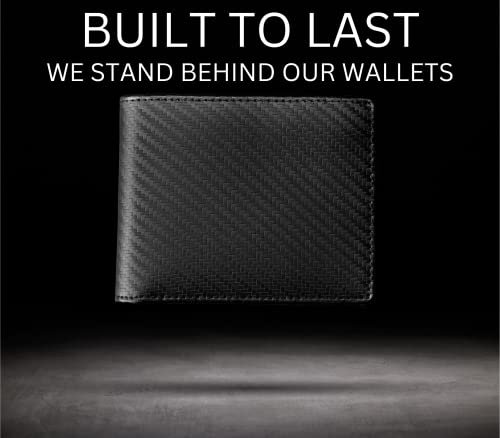 Men’s Leather Bifold Wallet with RFID Blocking and ID Window H486
