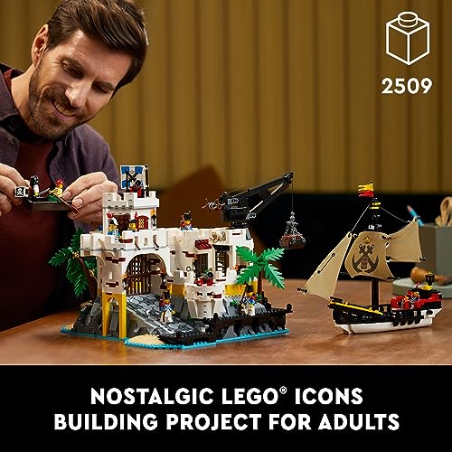 LEGO Icons Eldorado Fortress Building Kit with Pirate Ship and 8 Minifigures P54832