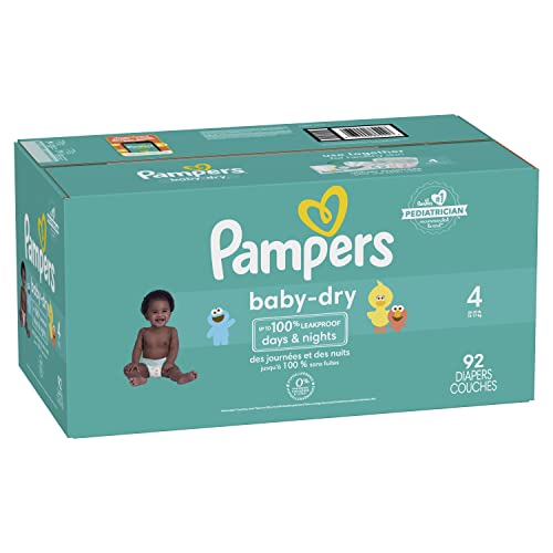 Pampers Baby Dry Diapers Size 4, 92 Count (Pack of 3) U541