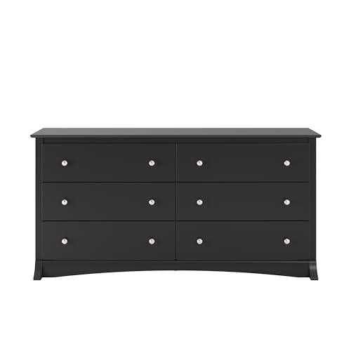 Prepac Rustic Ridge Farmhouse 6-Drawer Double Dresser, Brown X6434