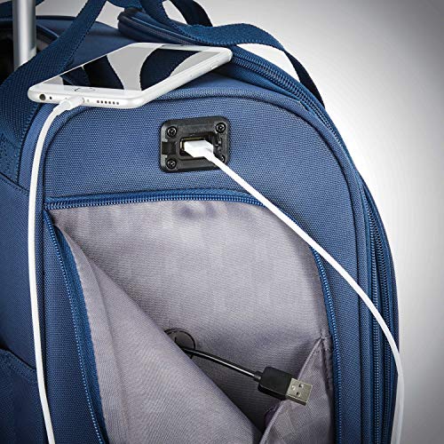 Samsonite Underseat Carry-On Spinner with USB Port, Purple A469