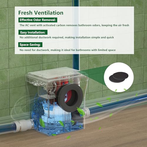 SUPERFLO Macerating Toilet System with Pump & One Piece Toilet Bowl, 600W G834770