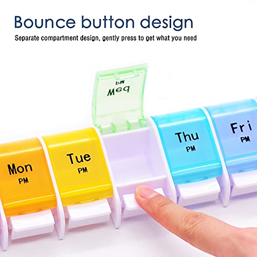 Greencycle Monthly Pill Organizer 2 Times A Day, 30 Day Medicine Case S919