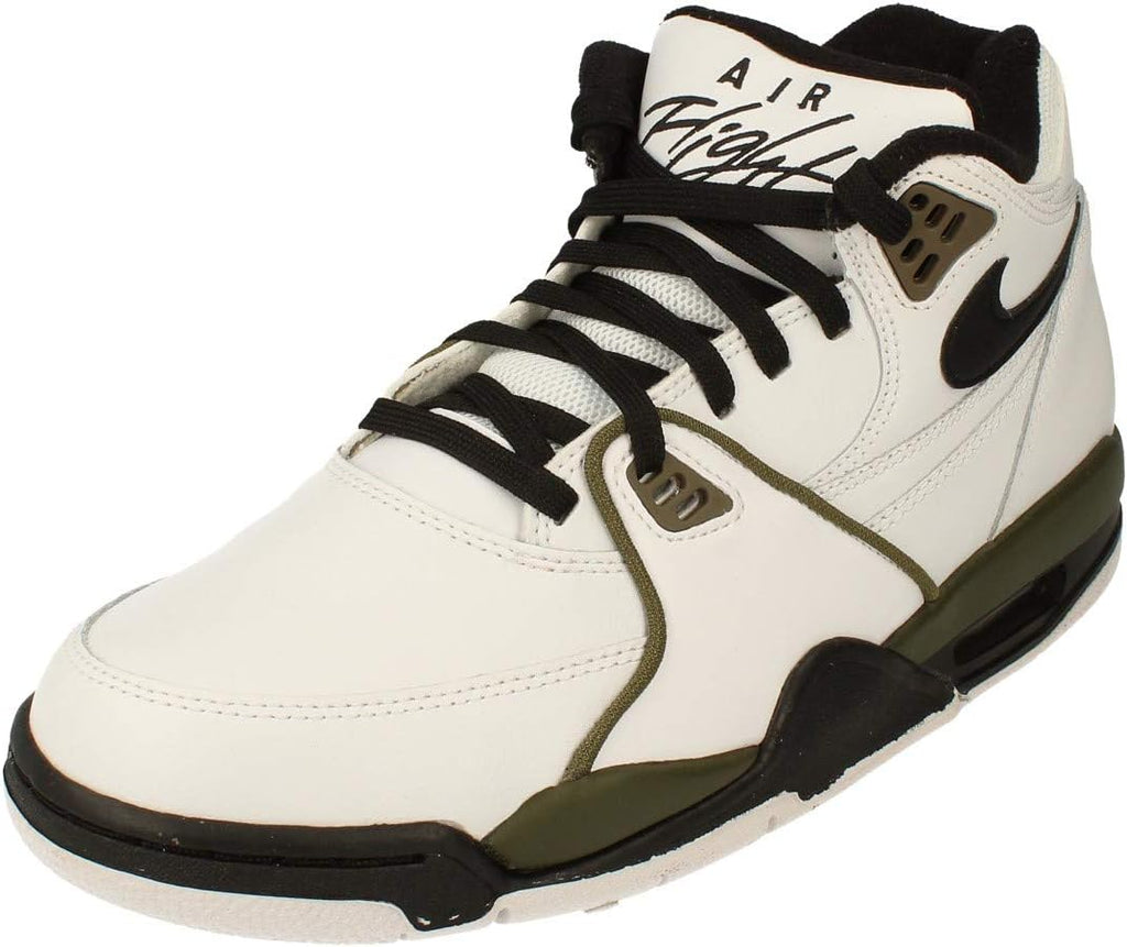 Nike Air Flight 89 Mens Trainers CJ5390 Sneakers Shoes (UK 9 US 10 EU 44, White Black Medium Olive 101)