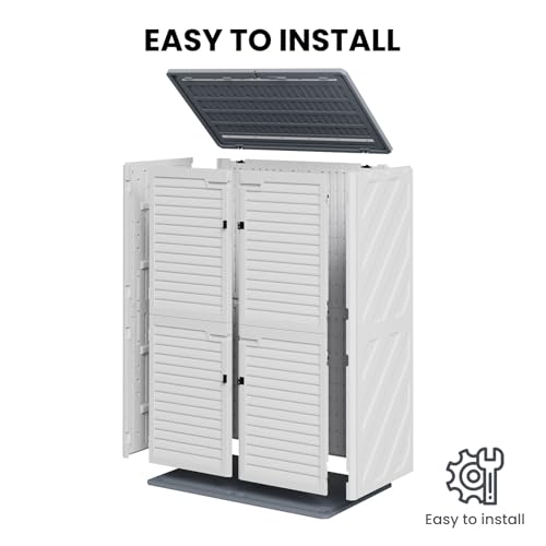 Outdoor Resin Storage Shed 64 Cu.Ft Waterproof Cabinet K6967
