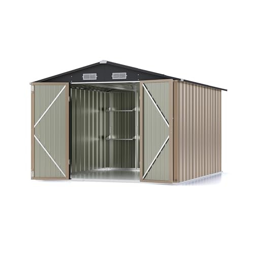 Patiowell 3 x 3 FT Outdoor Storage Shed with Sloping Roof, Grey F27529