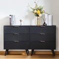Fluted 5 Drawers Dresser for Bedroom, Wooden Tall Storage, Walnut L1075