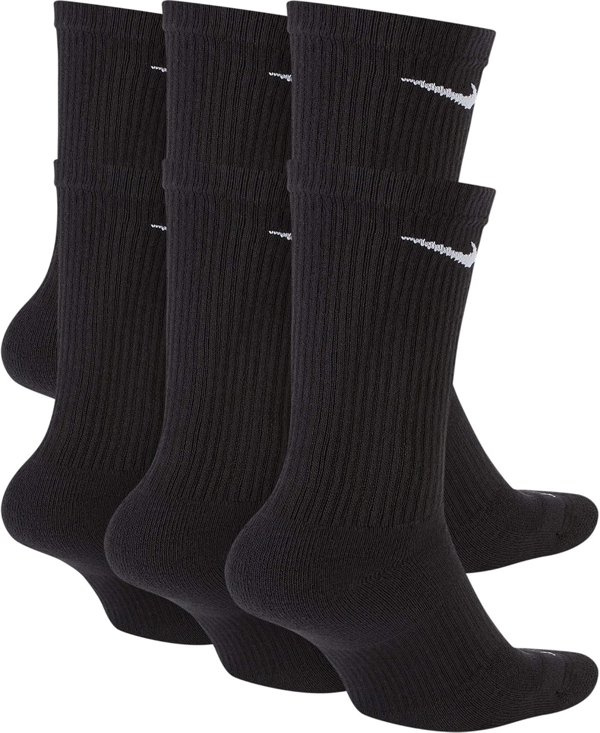 Nike Everyday Plus Cushioned Training Crew Socks 6 Pack Black M1536