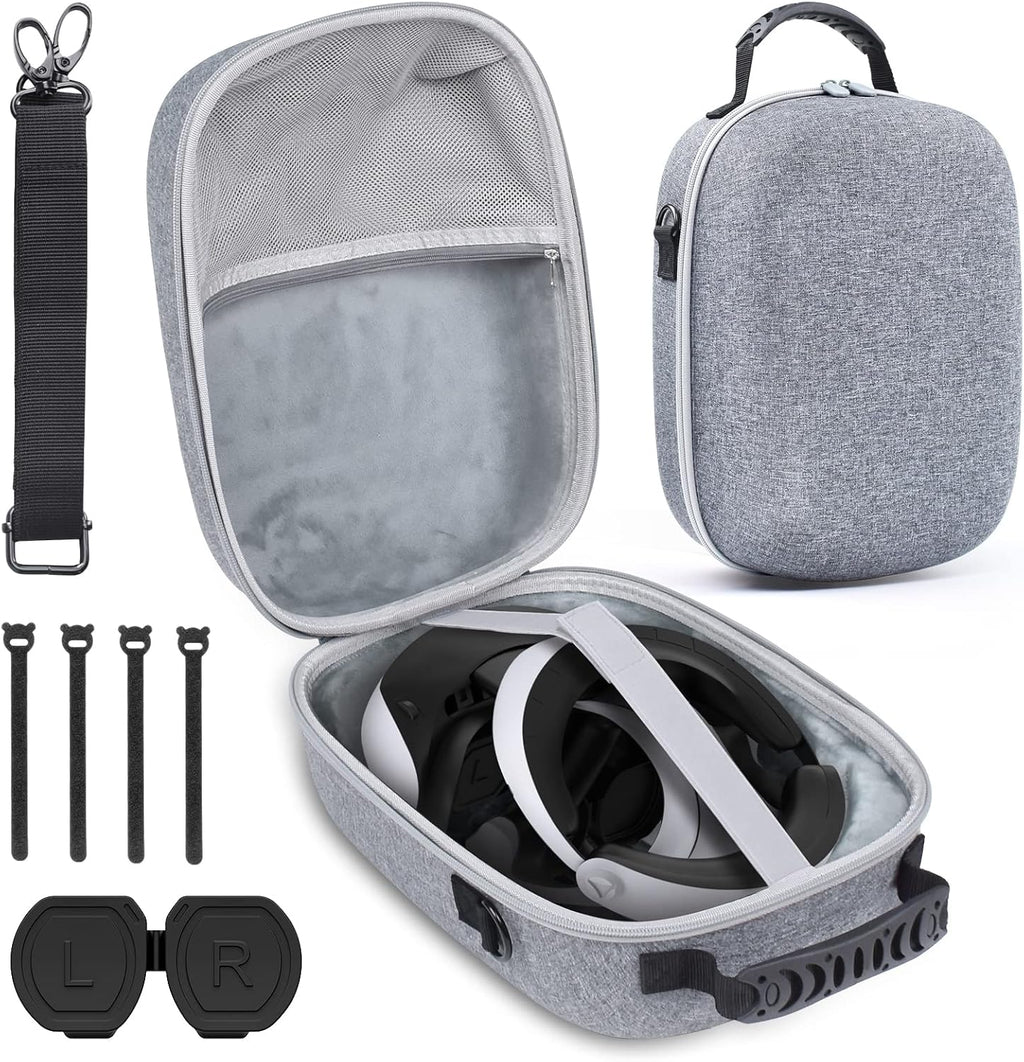 Hard Carrying Case Bag for PlayStation VR2 Gaming Headset and Touch Controllers Accessories,Suitable for Travel and Home All-in-One Storage,Lightweight Waterproof Box for PSVR2 with Shoulder Strap