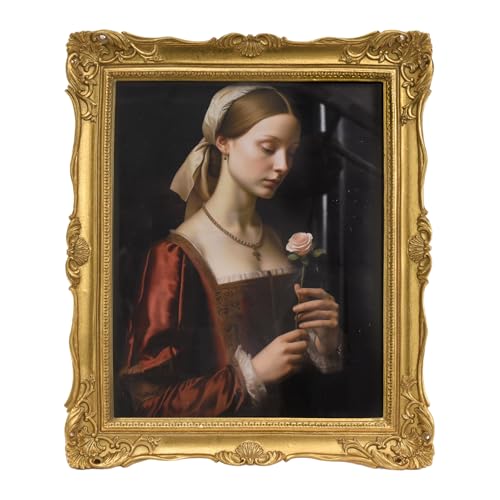 Vintage 8x10 Picture Frame with Glass Front, Antique Retro Photo Frame for Wall or Tabletop, Silver N745