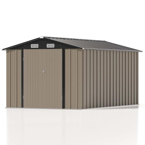Patiowell 3 x 3 FT Outdoor Storage Shed with Sloping Roof, Grey F27529