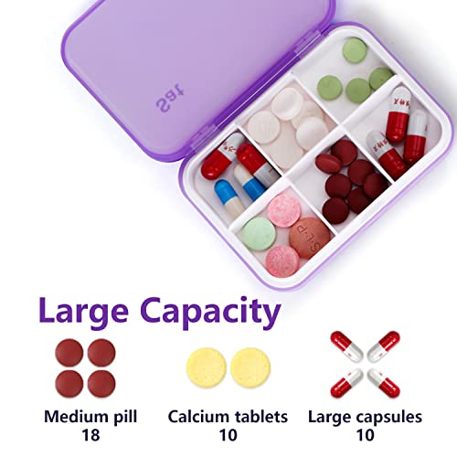 7 Piece Pill Organizer with 42 Compartments, Weekly Daily Travel Medicine Case D186