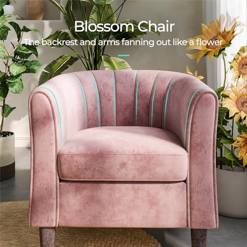 LINSY Accent Chair with Ottoman, Velvet, Olive Green C653