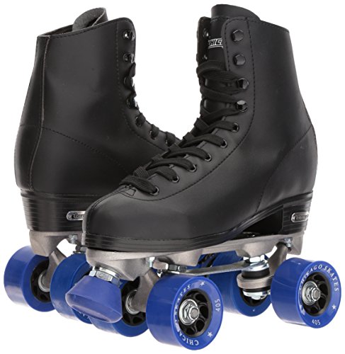 CHICAGO Skates Black Quad Roller Skates for Men Beginners Adjustable High-Top T694
